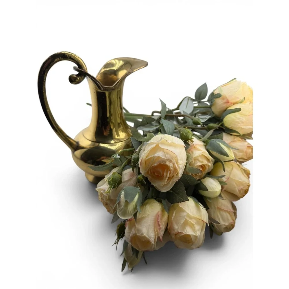 Vintage Solid Brass Pitcher Vase 7.5